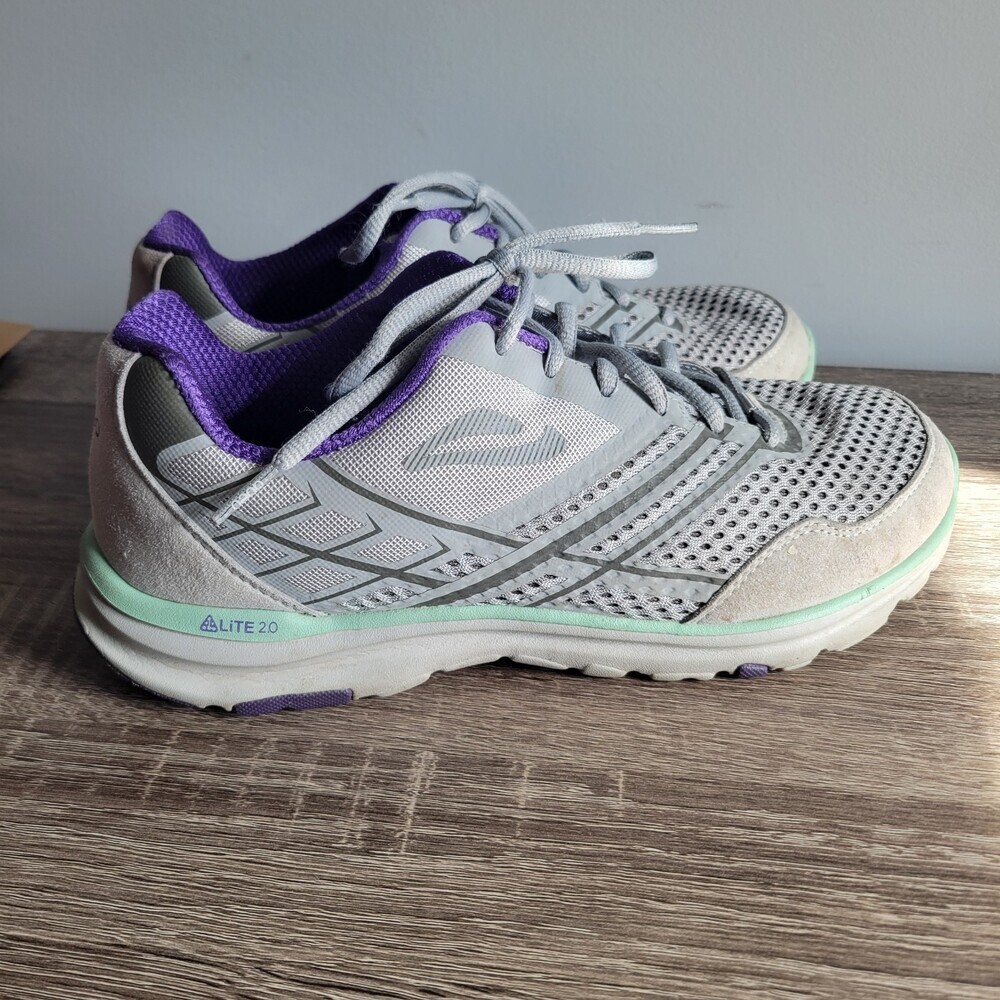 ABEO MXV Shift Womens Grey Metallic Knit Walking Athletic Sneakers Shoes Siz 8.5